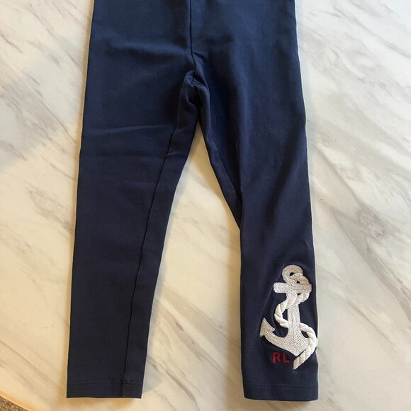 Polo Ralph Lauren Baby Pants - Size 3/3T - Navy Blue Nautical Theme with Anchor - Picture 1 of 11